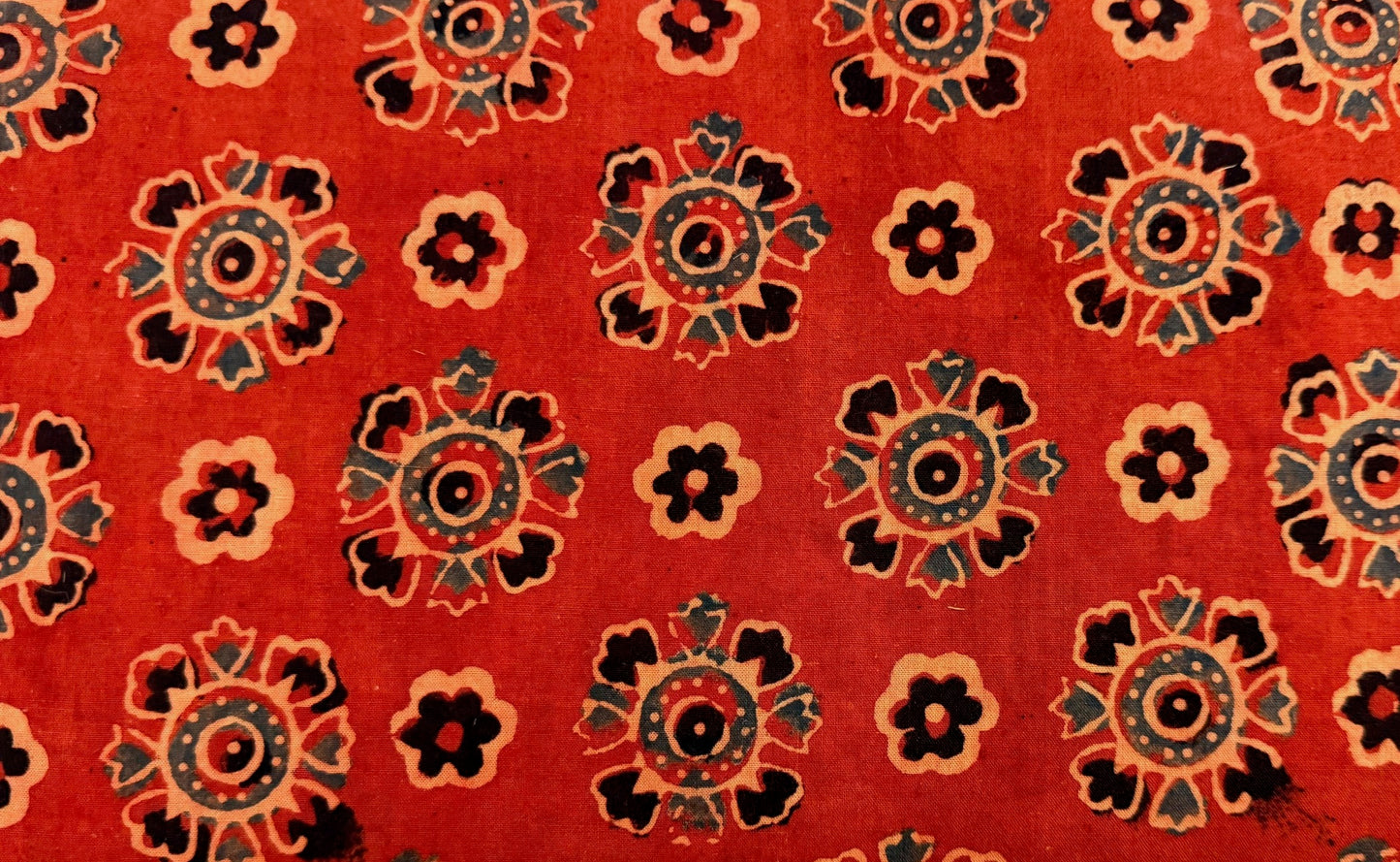 Seema Ajrakh Natural Dye Red Cotton
